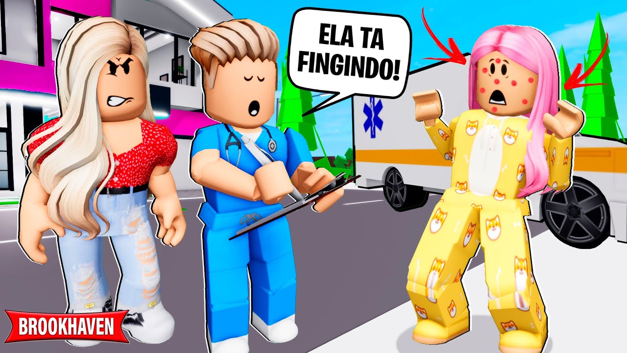 A MENINA FINGIU estar DOENTE para NÃO IR à ESCOLA!Historinha Brookhaven ROBLOX