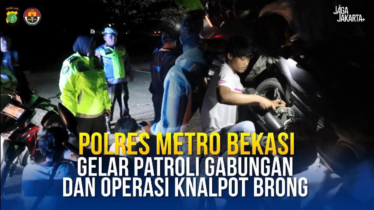 Polres Metro Bekasi Gelar Patroli Gabungan dan Operasi Knalpot Brong