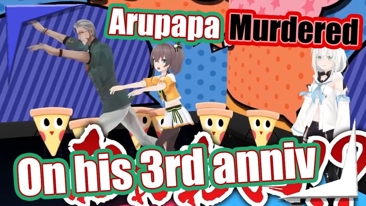 Matsuri and Fubuki repeatedly murder Arupapa on his 3rd Anniversary 【Holostars + Hololive EngSub】