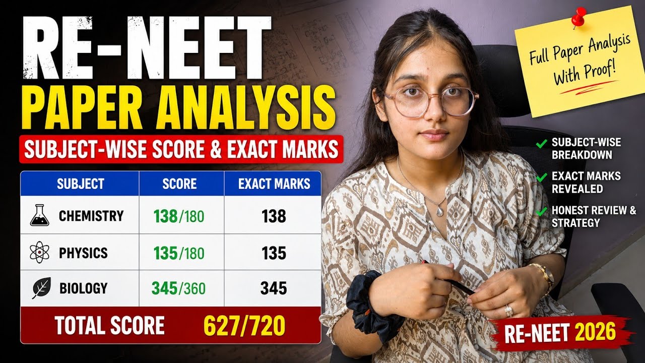 RE-NEET Paper Analysis + My Exact Score | 627 Marks Breakdown