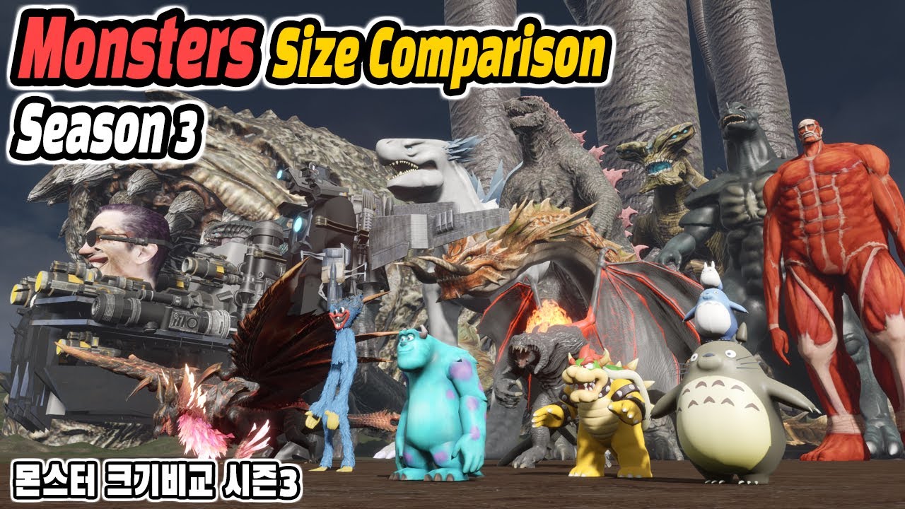 Monster Size Comparison : Season 3