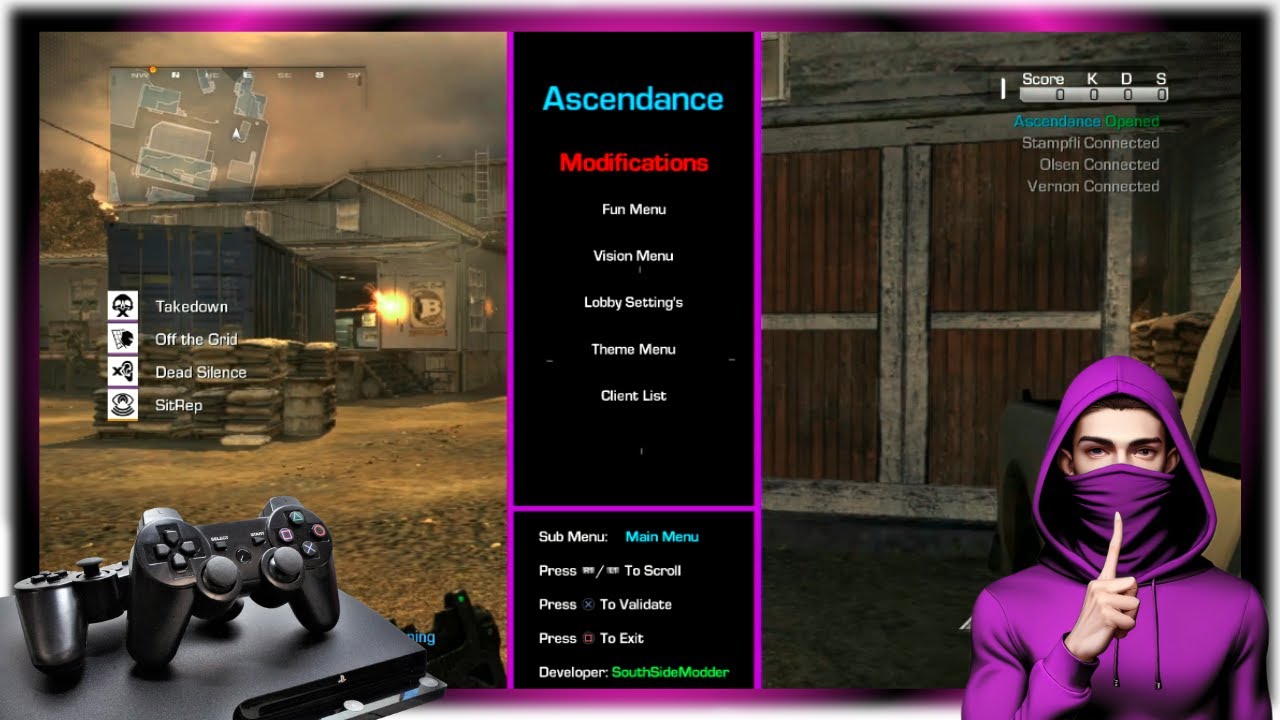 COD Ghosts PS3 OG Menu SSM Ascendance For DEX