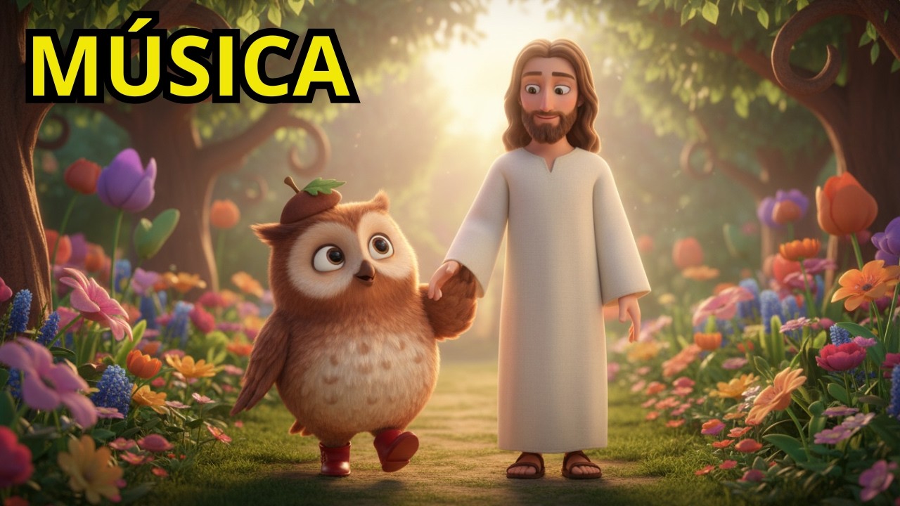 A Coruja Que Passeava com Jesus no Jardim 🦉🌿 | Música Infantil Cristã Linda Melodia Pop Kids