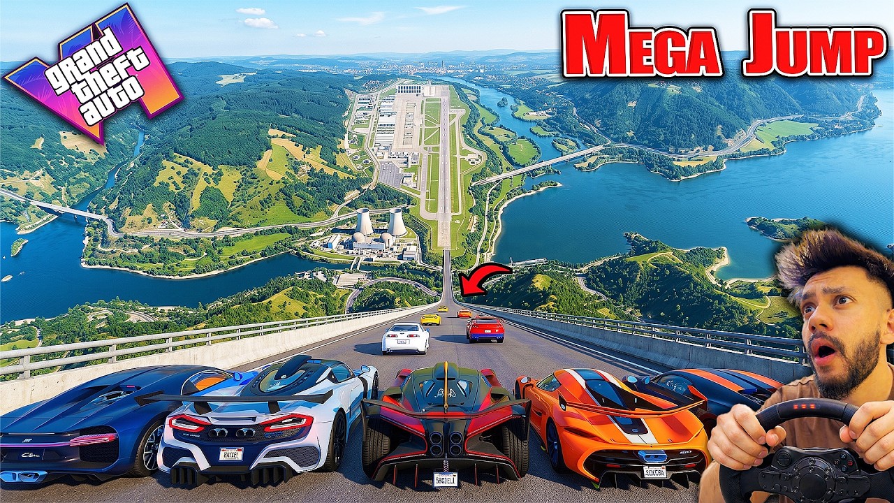 GTA 5 SUPER CARS🚀 VS MEGA RAMP JUMP |ABHISHEKKZ GAMING