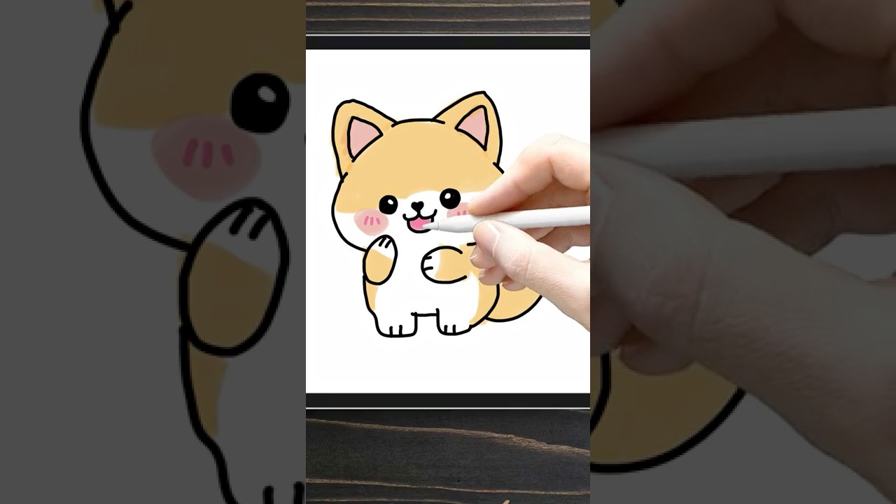 How to Draw a Kawaii Akita Dog 🐕✏️ | Easy Step-by-Step Tutorial for Kids