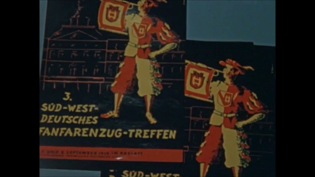 1958 Drittes Suedwestdeutsches Fanfarenzugtreffen in Rastatt