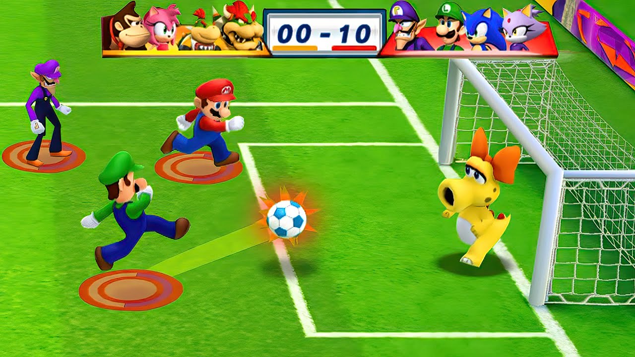 Mario & Sonic at the London 2012 Olympic Games Football Mario, Amy, Daisy, Sonic