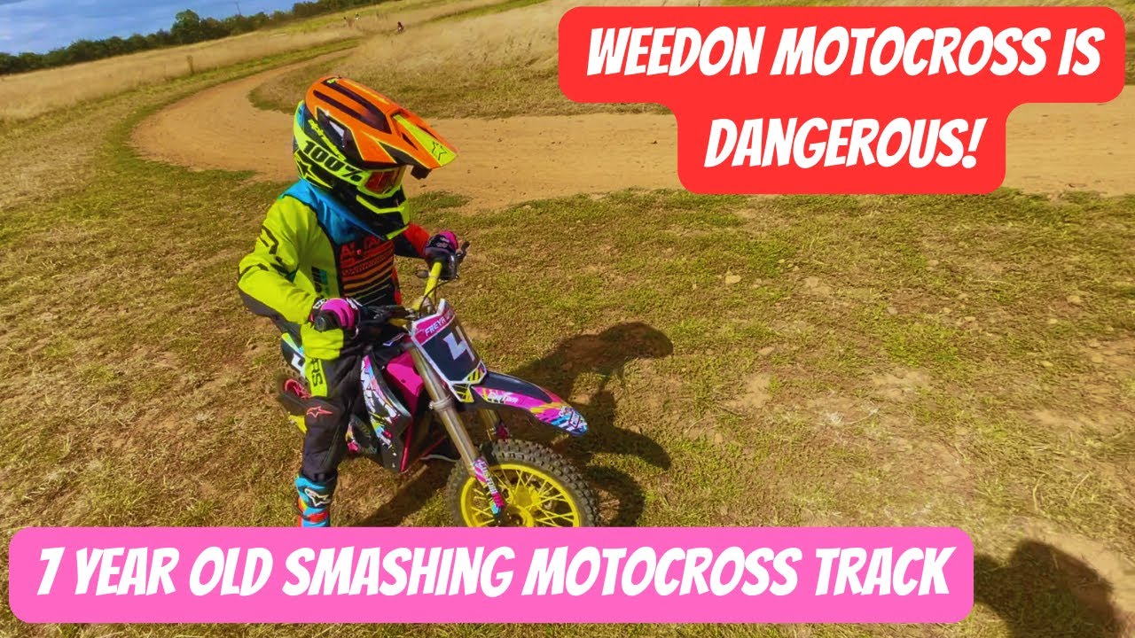 MX4Girl @ Weedon Motocross - 7 Year Old Learning Motocross