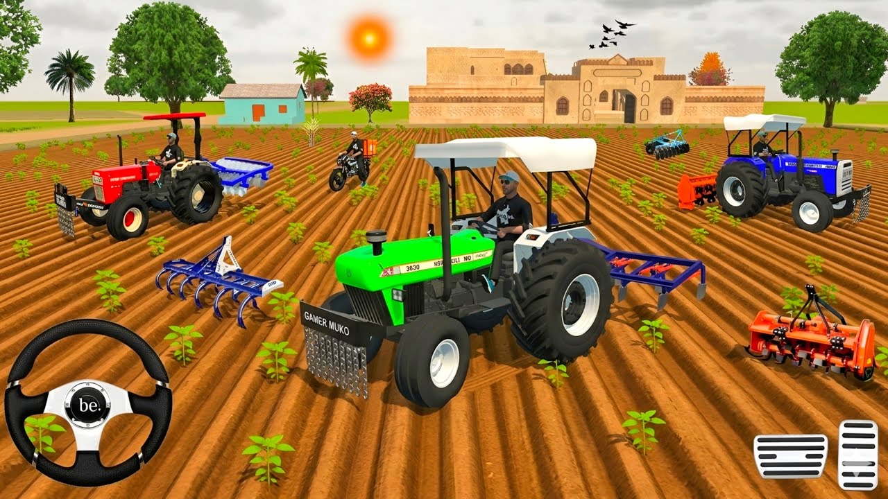 NEW HOLLAND 🚜 // MASSEY 🚜 // SWARAJ 🚜 // TRACTOR BIKE 🏍️ CULTIVATOR 🥭 FROM FARMING 🌾🌿 3D GAM 