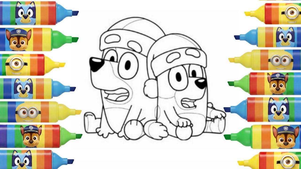 Bluey Drawing and Coloring for Kids | Learn Drawing