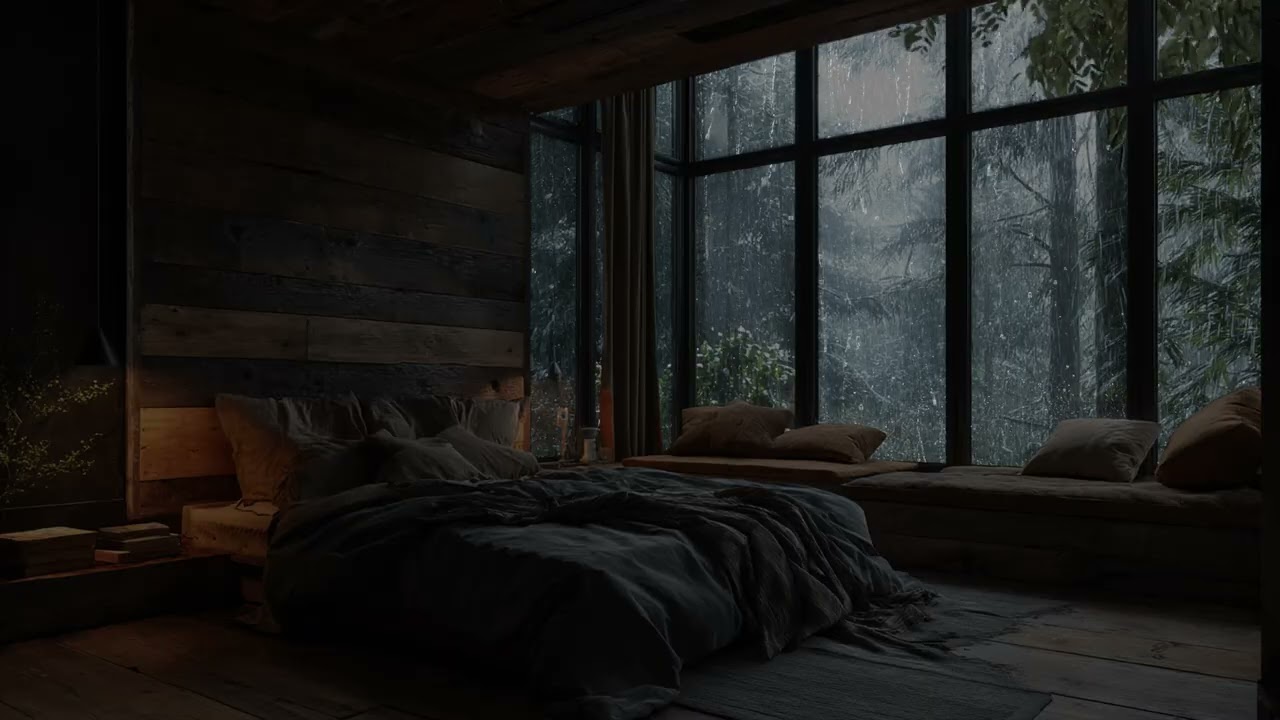 Steady Rain Echoes Beyond The Door 🌧️ And The Warm Room Holds You Still
