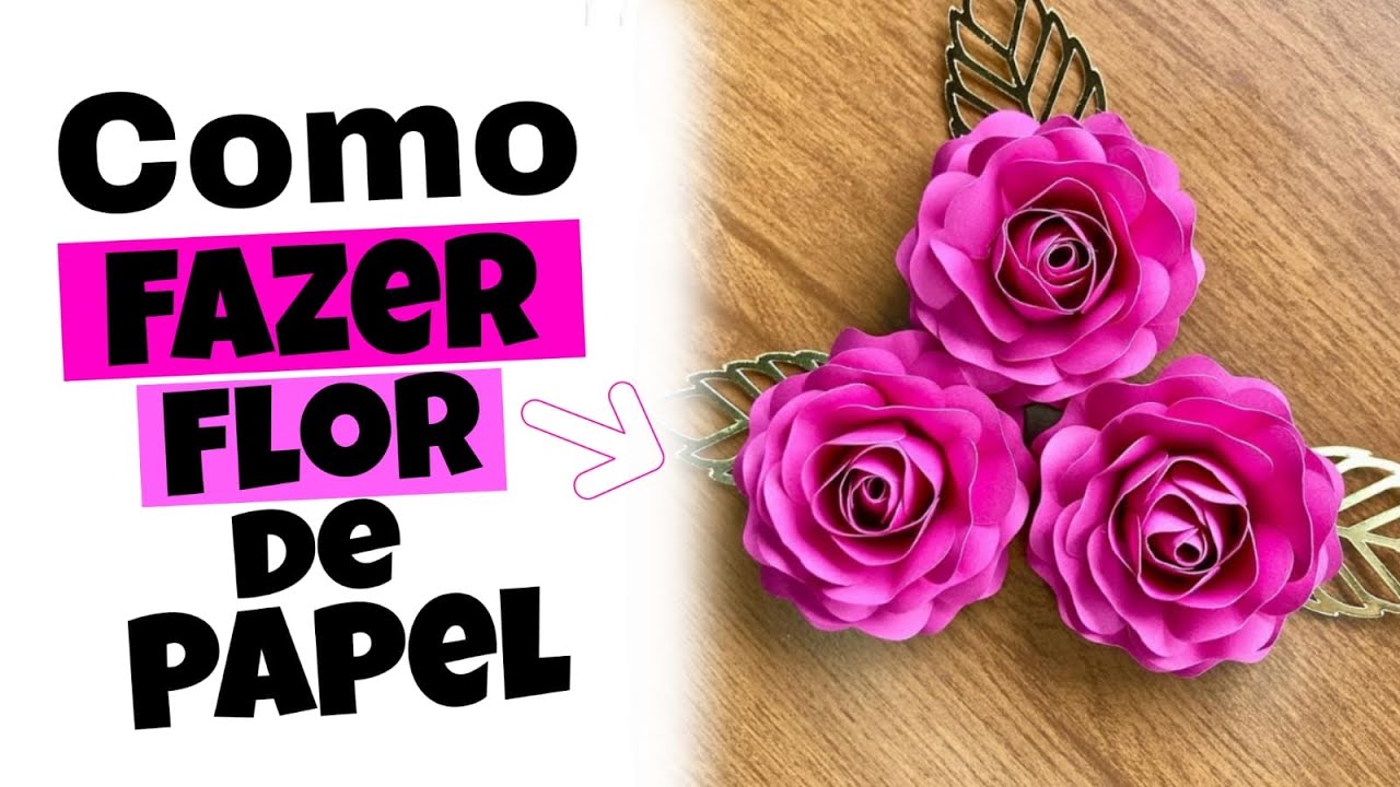 Como fazer Flor de papel para topo de bolo