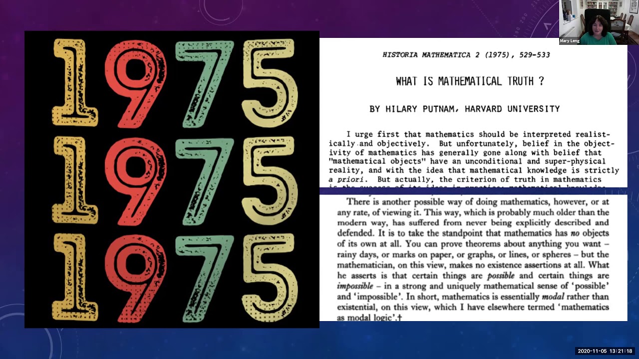 Mary Leng: "Science - or Mathematics - Without Numbers?"