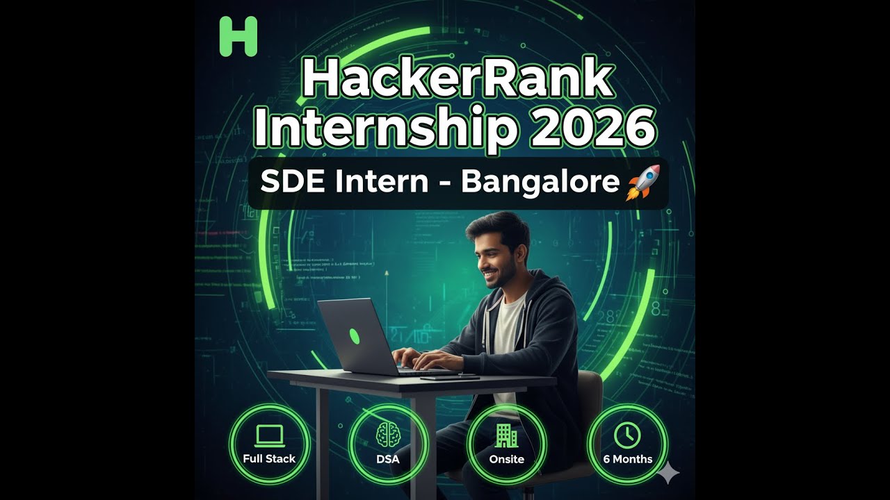 HackerRank SDE Internship 2026 &ndash; Onsite in Bangalore!