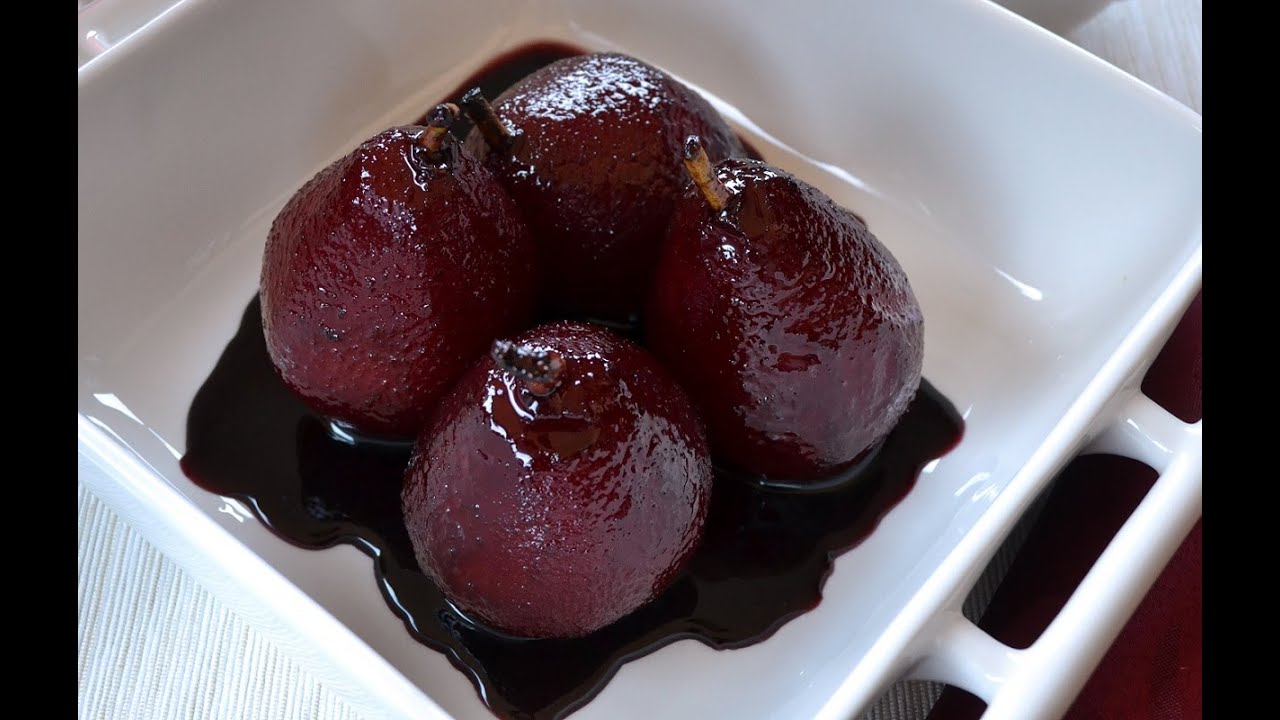 Peras al vino tinto (Postre Fácil)