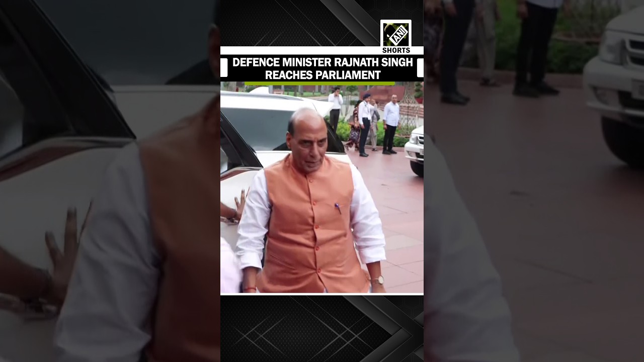 Defence Minister Rajnath Singh reaches Parliament on fifth day of Monsoon Session