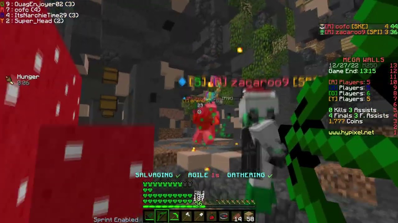 10 FKFA WITH SKELETON FROM ONE GROUP FIGHT + OTHER SKELETON CARNAGE | Mega Walls