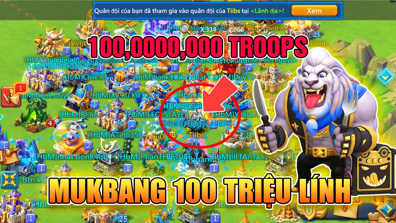 🔥 Lords Mobile: Mukbang 100 TRIỆU Lính – Đại Tiệc Quân Đoàn Siêu Khủng!