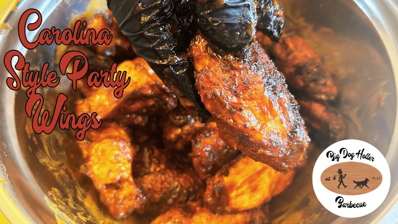 Carolina Style Party Wings on the Weber Smokey Mountain | Big Dog Holler Barbecue