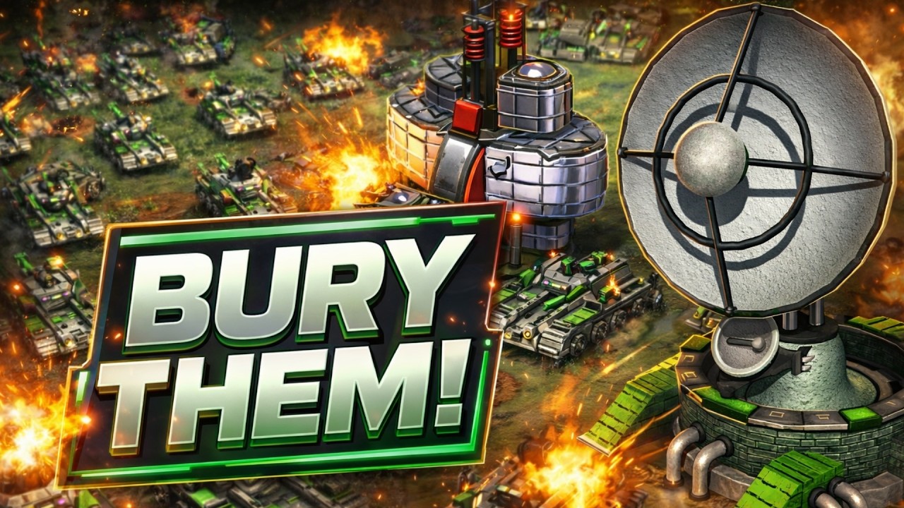 Red Alert 2 | Bury Them | (7 vs 1 + Superweapons)