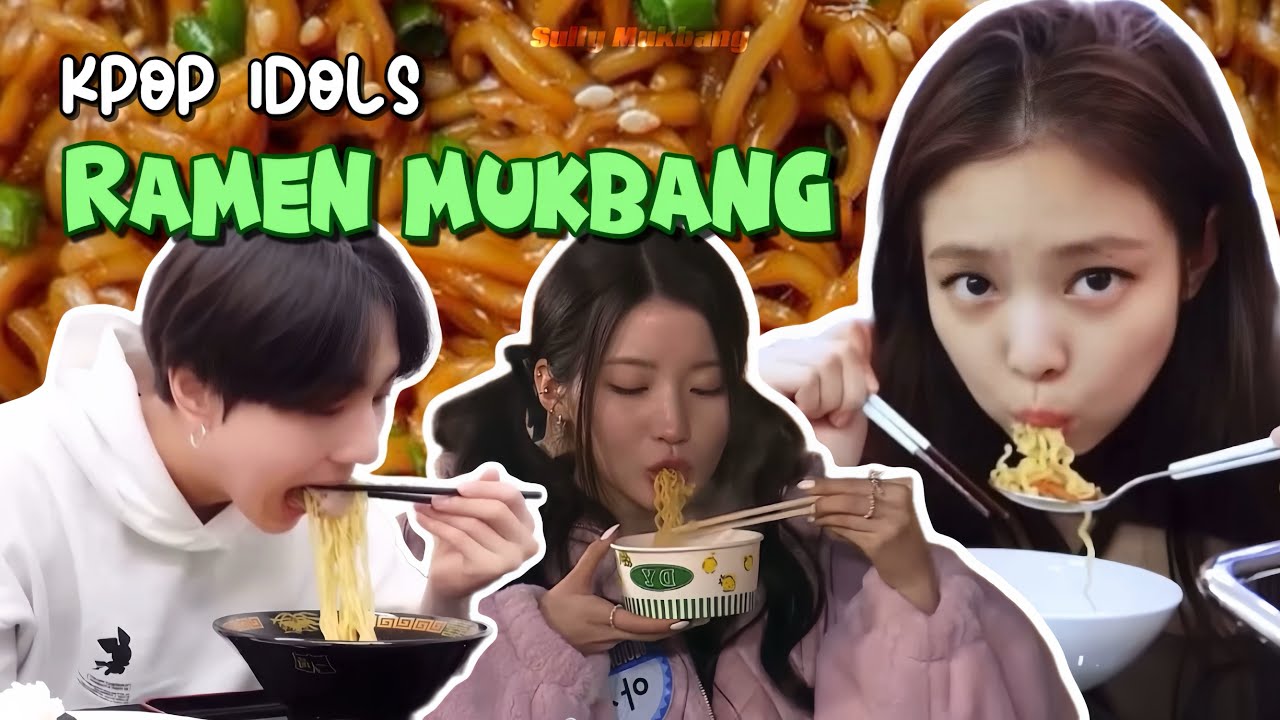 Kpop Idols Ramen/Ramyeon/Noodles Mukbang 🍜🍝 