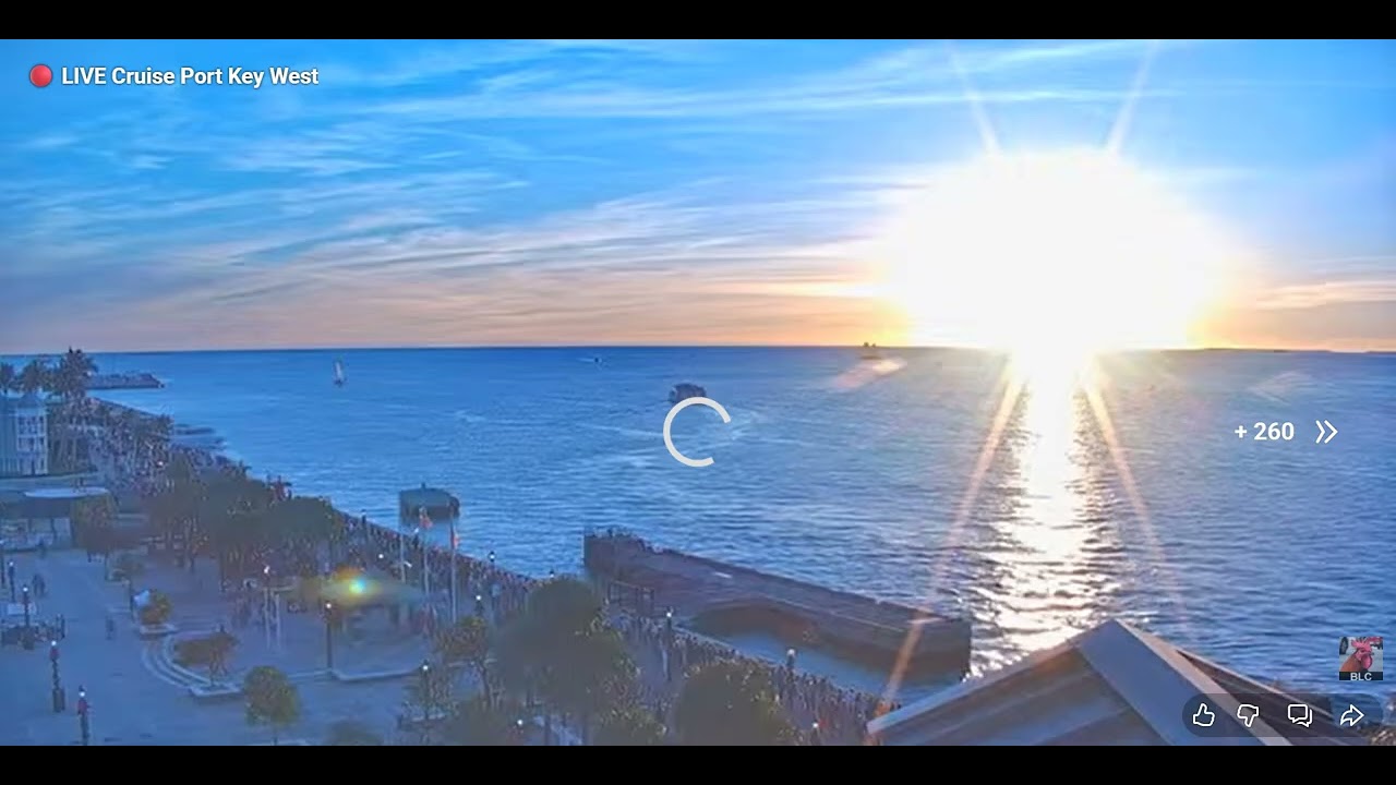 Cruise ship Celebrity Reflection & ACL American Legend departs Key West followed by sunset 16jan2026
