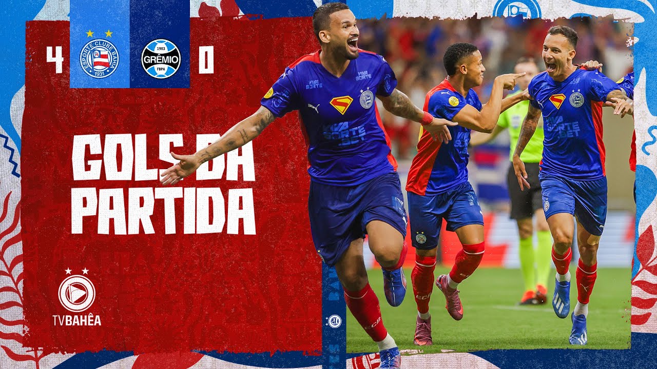 BAHIA 4 x 0 GR&Ecirc;MIO - GOLS - BRASILEIR&Atilde;O (19/10/25)