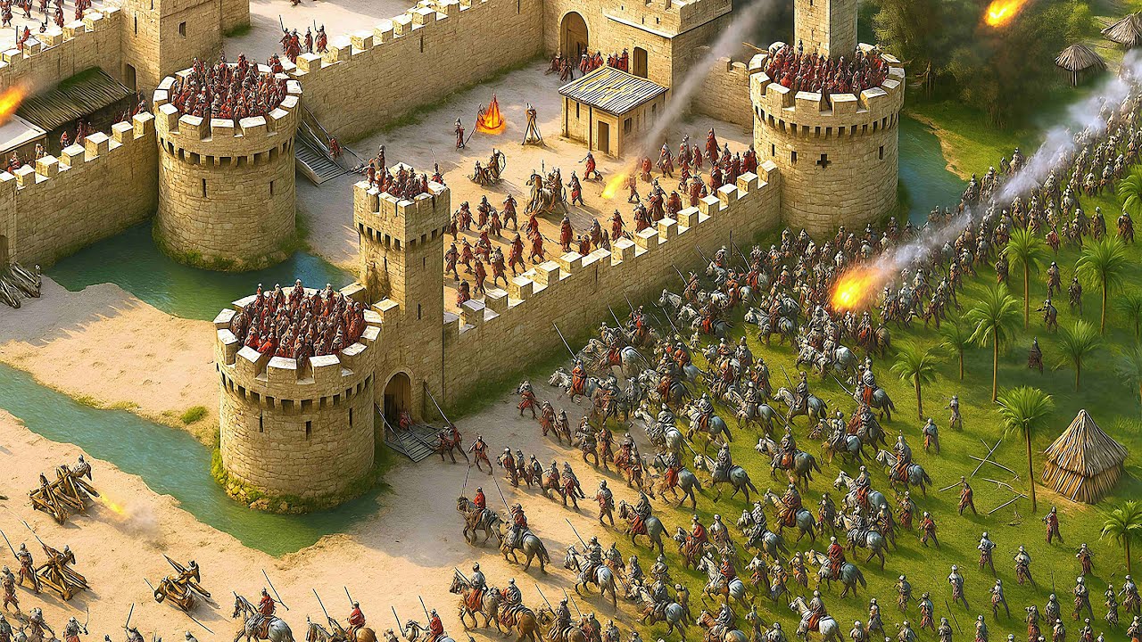 1v3 Intense Multiplayer Skirmish — Stronghold Crusader Definitive Edition