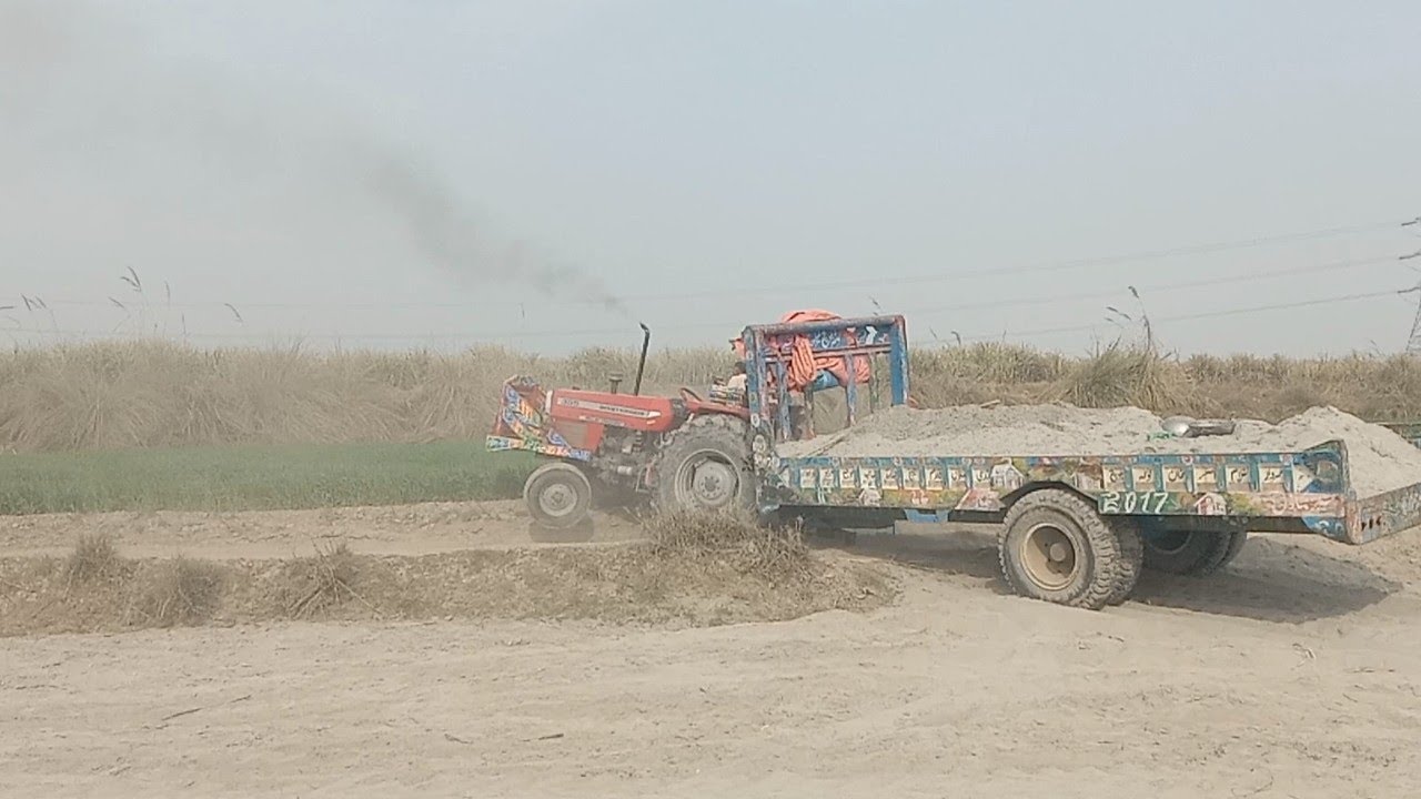385 Massey Ferguson sand loaded trolley 