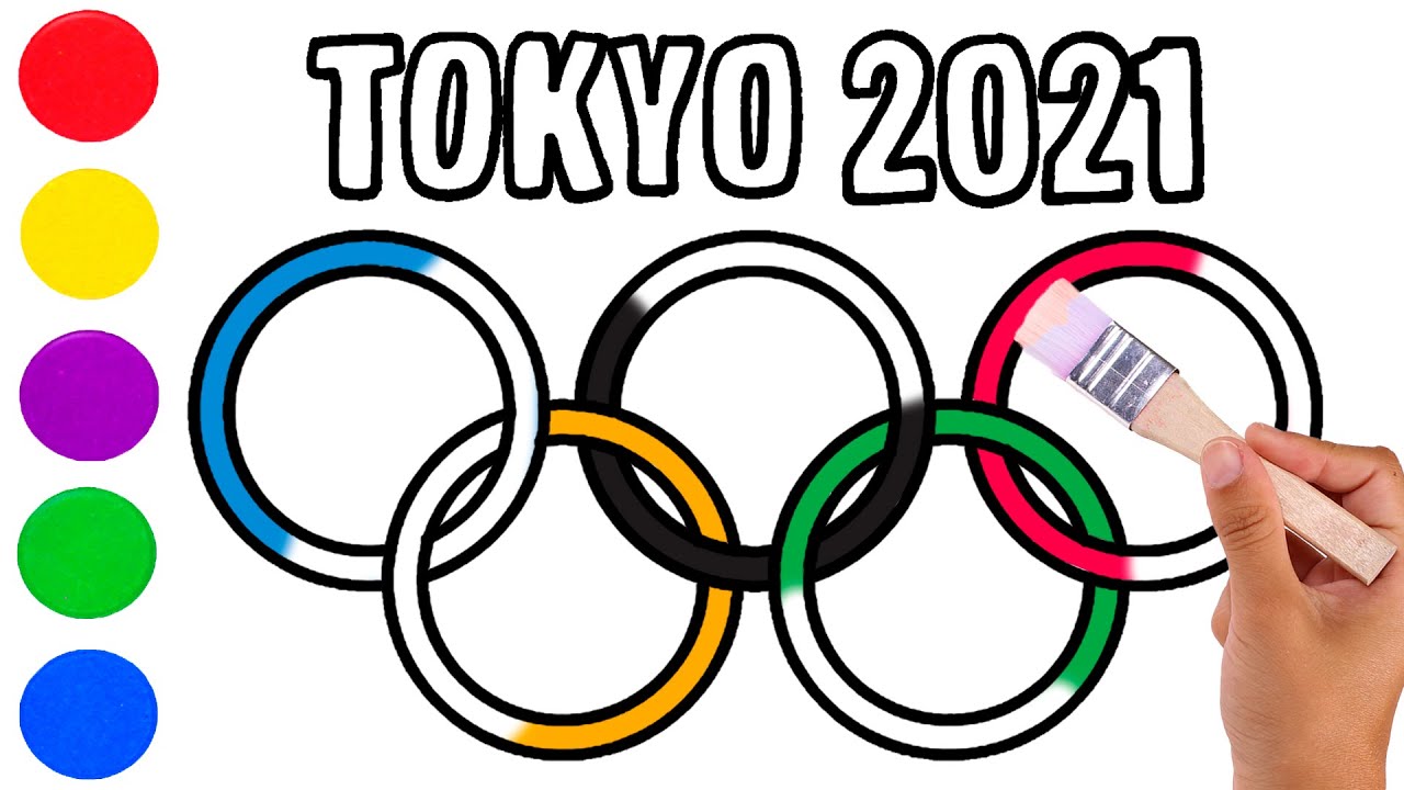 Dibujo de los JUEGOS OLÍMPICOS de TOKIO 2021 🌈🏁 Colorear para niños