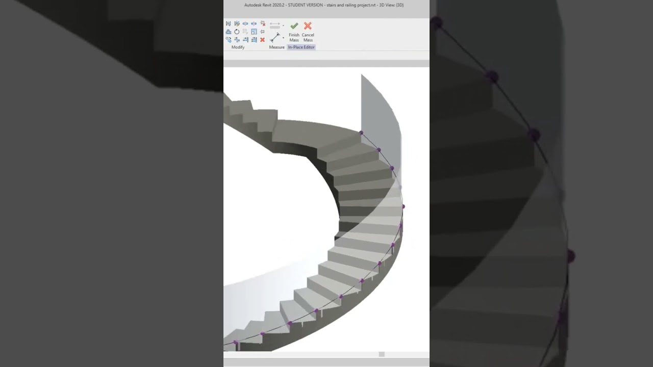 Стеклянная балюстрада с использованием форм Revit