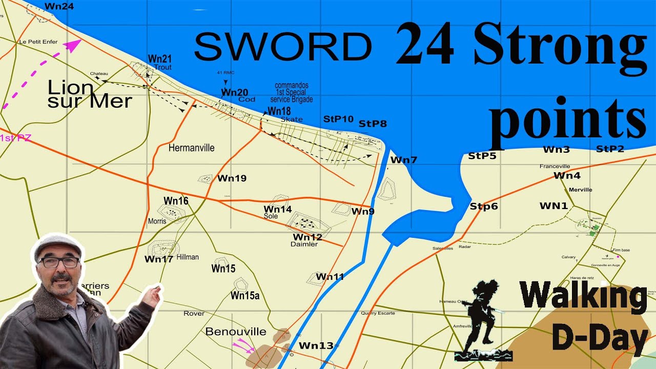 24 Stong Points of Sword beach sector.