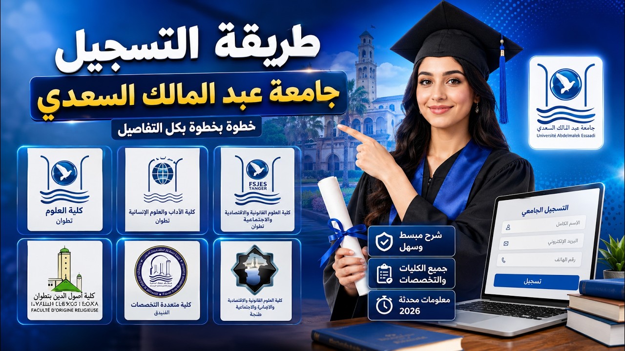 طريقة التسجيل في ماستر جامعة عبد المالك السعدي / جميع الكليات الموسم الجامعي 2026-2025