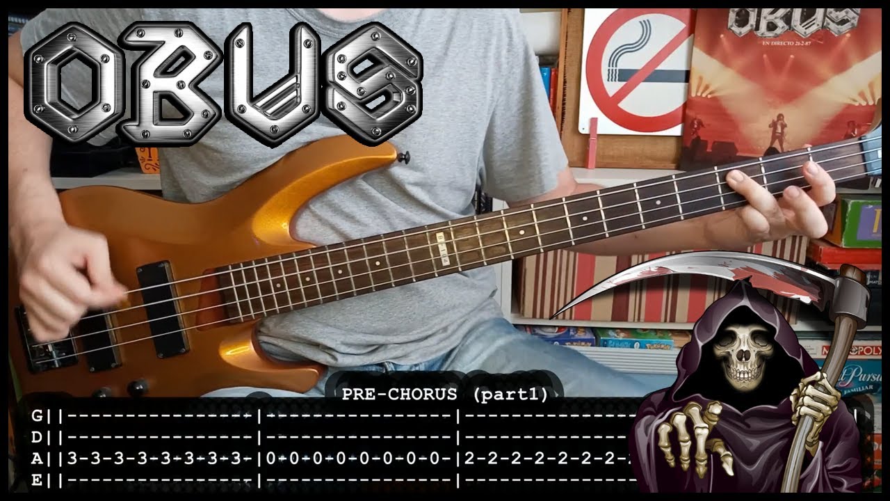 OBÚS - Te visitará la muerte 💀 (BASS cover with TABS) [lyrics + PDF]