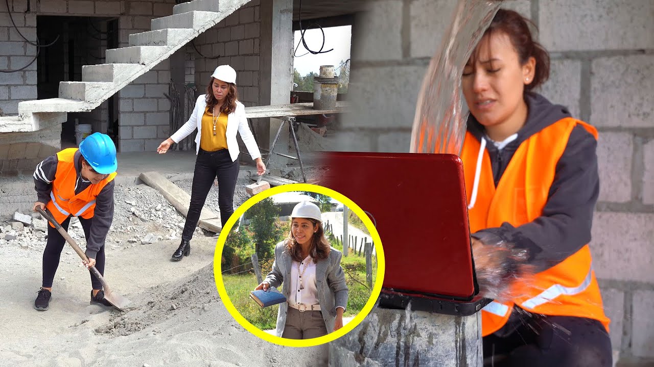 Señorita es humillada por querer trabajar de albañil.