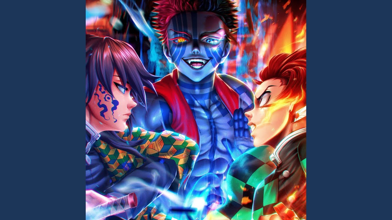 Akaza VS. Tanjiro e Tomioka (Castelo Infinito)