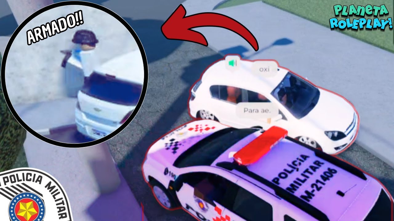 BATEU E TROCOU T1R0!!! PMESP ROBLOX