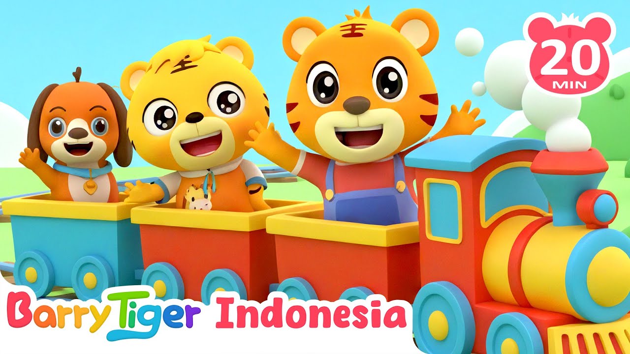 Kereta Api Seru 🚆 | Lagu Kendaraan | Lagu Balita Populer | Lagu Edukasi Anak Balita | BarryTiger