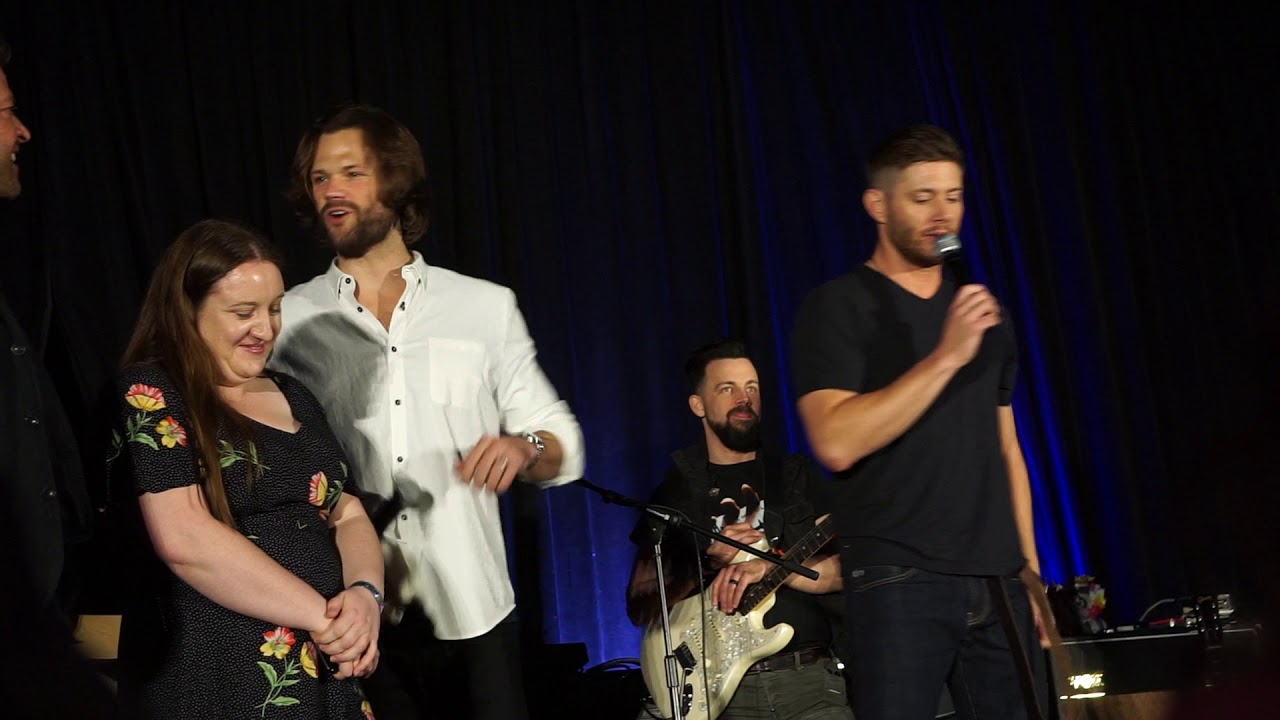 SPNUK J2M panel Jared's getting iced challenge/Jensen's bathroom story