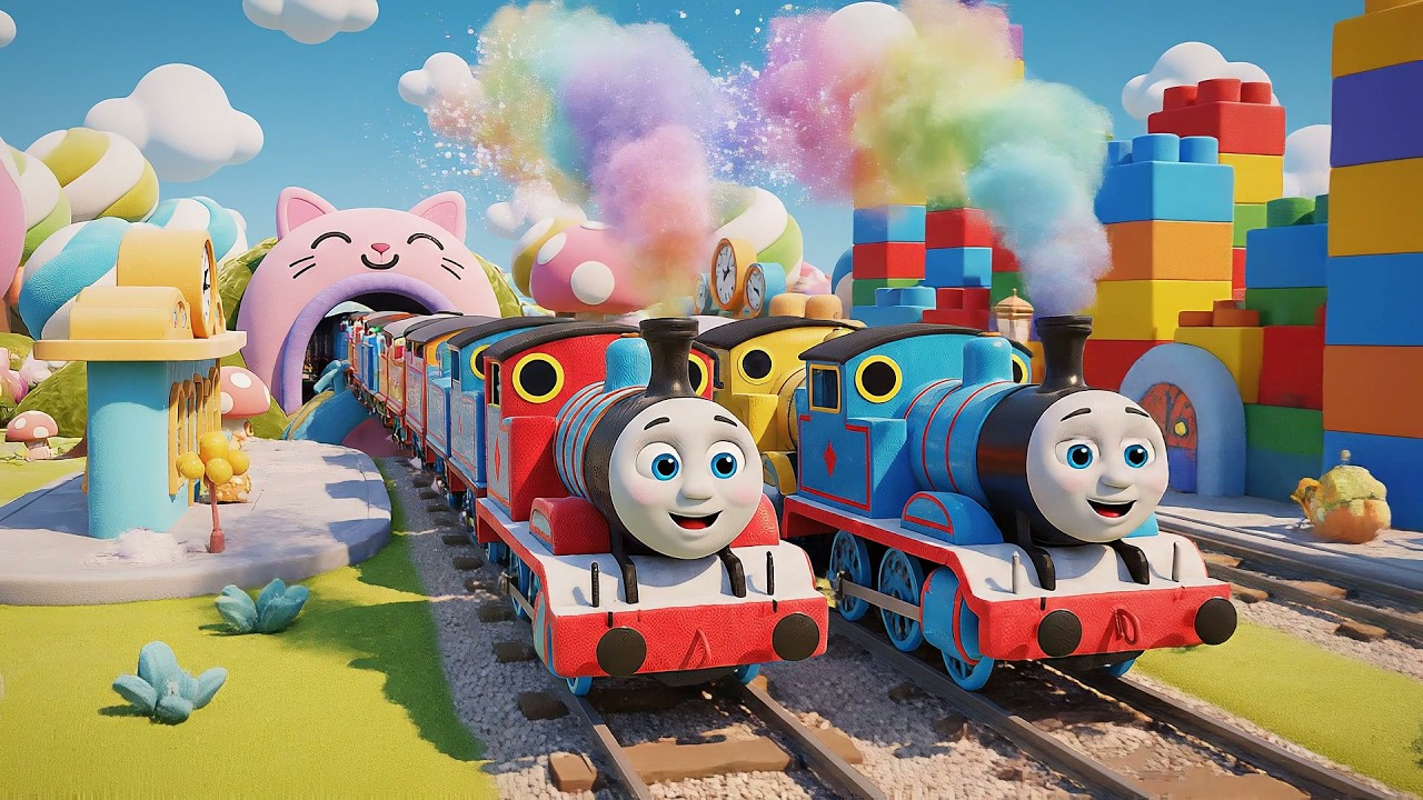 Tres Pequeños Trenes de Juguete Chug Chug | Canciones de Trenes y Sonidos para Niños