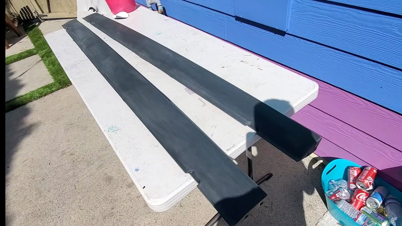 Dodge Challenger Outer Running boards Removal and Installation and painting.