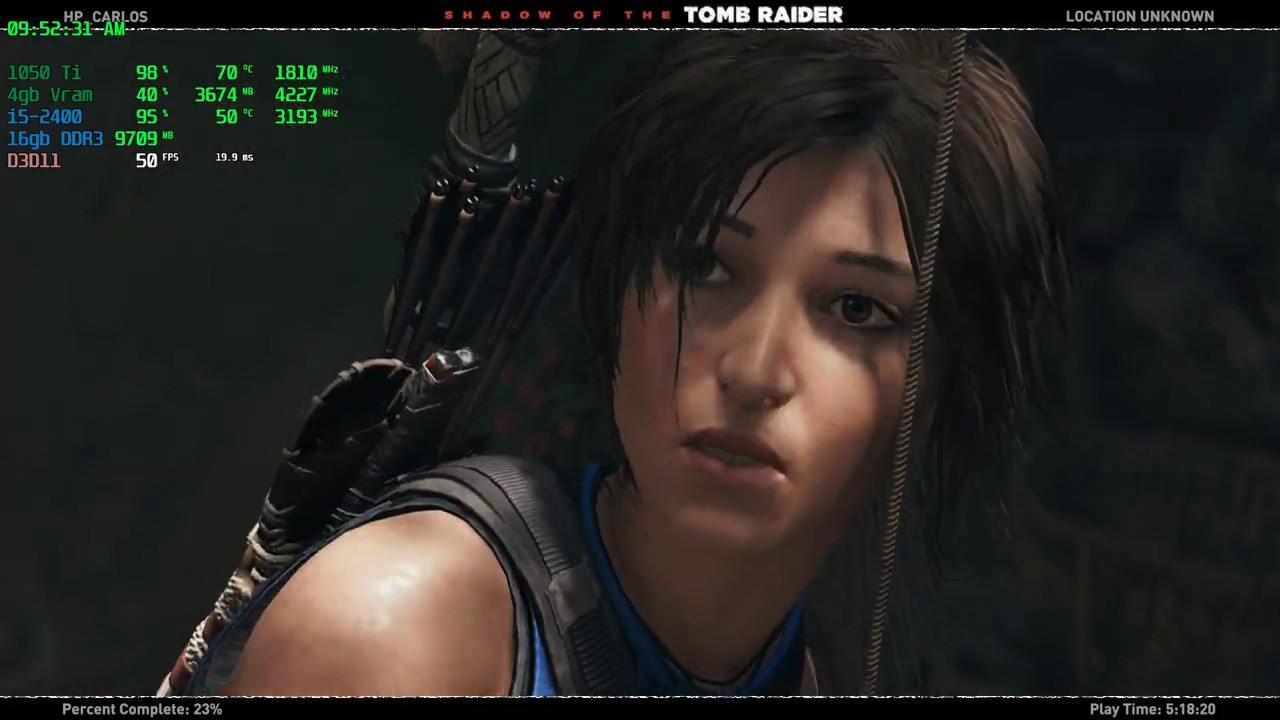 Shadow of the Tomb Raider - 1050 TI + I5-2400 + 16gb + low profile Gpu @ 1080p