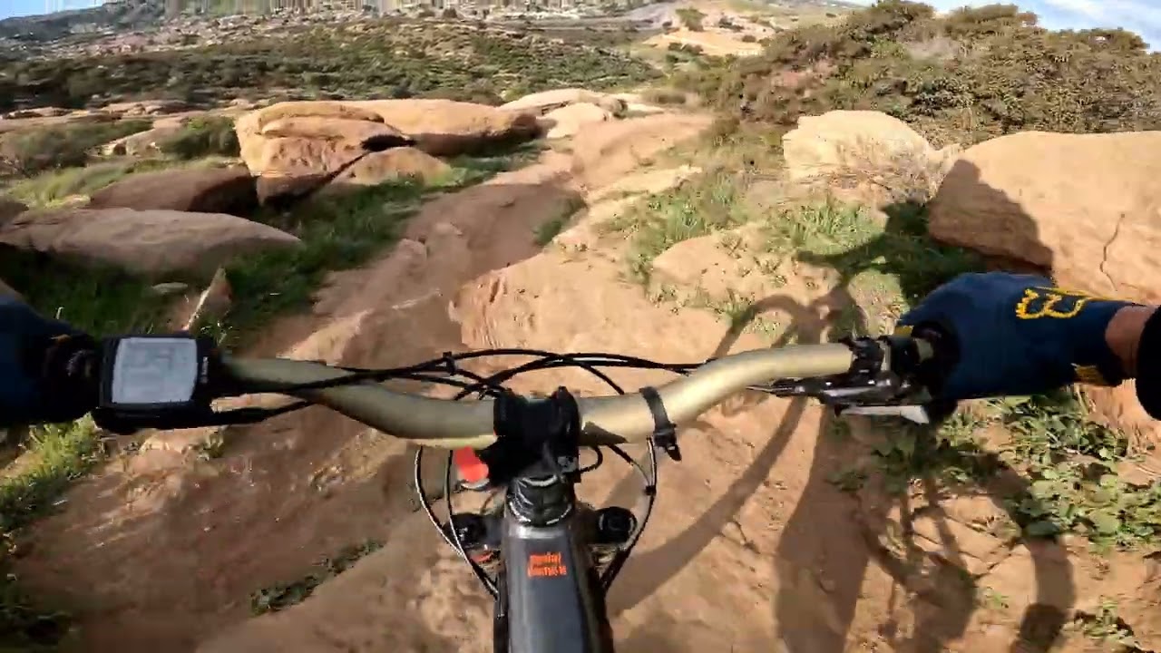 The Grudge MTB trail at Rocky Peak in Simi Valley California. Niner WFO E9 eMTB.