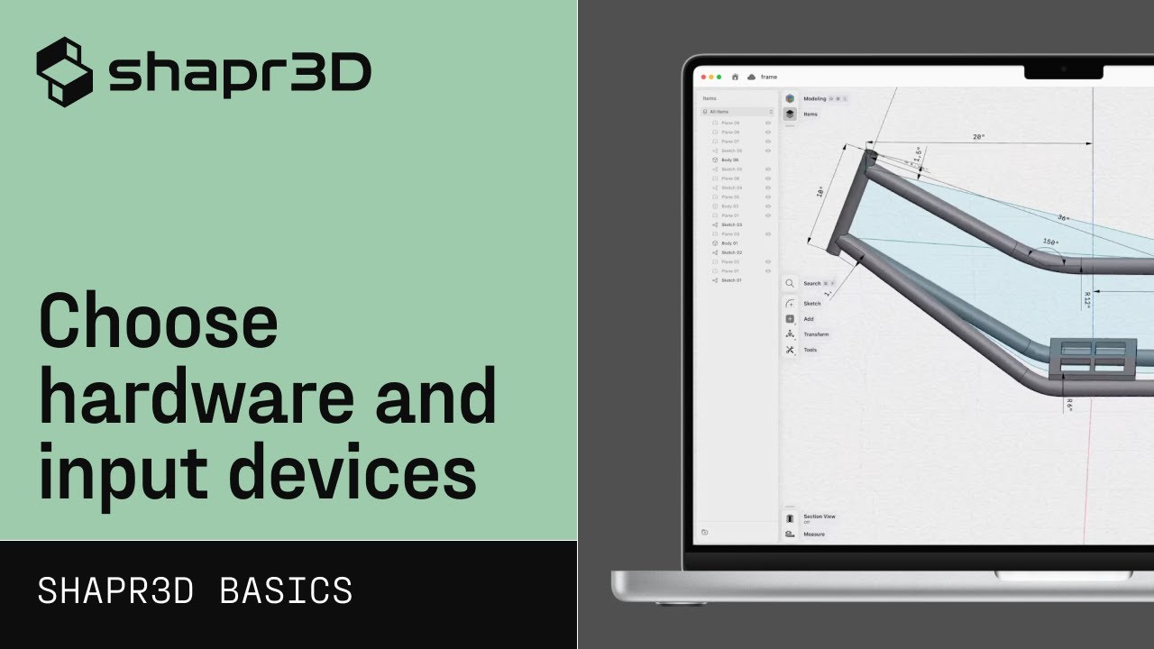 Choose hardware and input devices | Shapr3D Basics