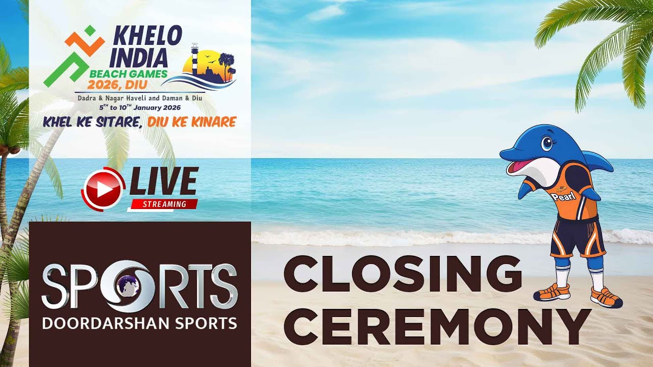 Closing Ceremony - Khelo India Beach Games 2026, Ghoghla Beach, Diu | Doordarshan Sports
