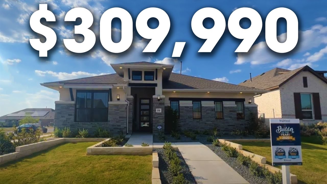 Tour Stunning Oleander Model Home in Kyle, TX | Brightland Homes Model in Crosswinds Community