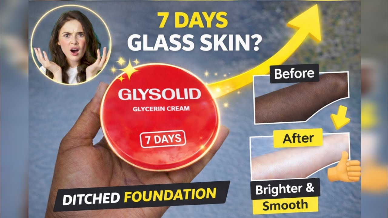 7 Days Glass Skin? | Glysolid Cream Honest Before After | Ditched Foundation🤔