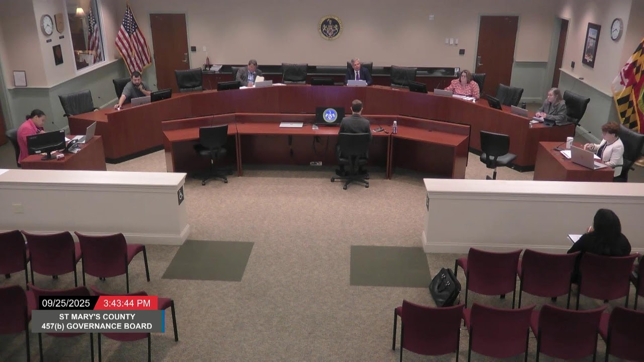 9/25/25 457(b) Governance Committee for St. Mary's County