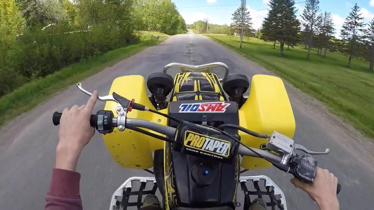 16 Year Old High Speed 6th Gear Wheelie on Yamaha Banshee