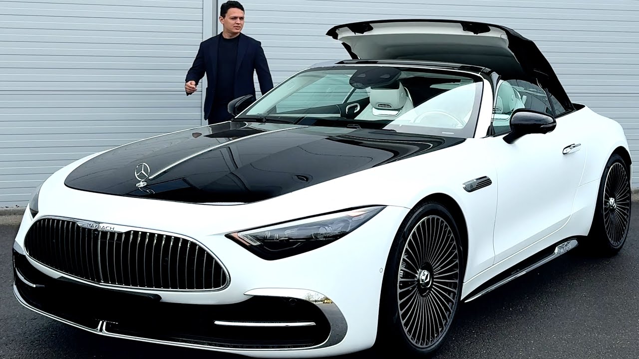 НОВЫЙ MAYBACH SL 680 — Mercedes Maybach 2026 в белом цвете. Полный обзор интерьера и экстерьера.